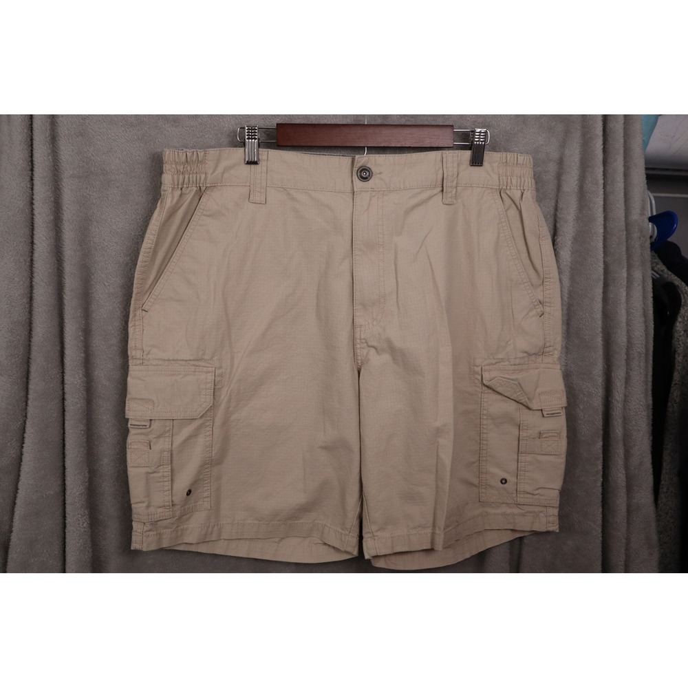 RedHead Mens Tan Ripstop Cotton Cargo Shorts Size 40 Outdoor Hiking Utility